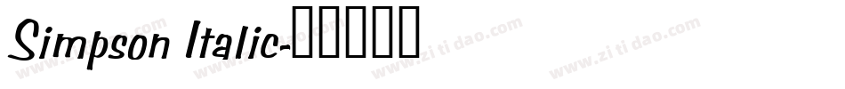 Simpson Italic字体转换